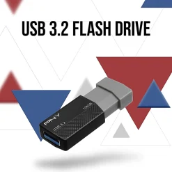 PNY USB 3.2 Flash Drive, 128GB, Black