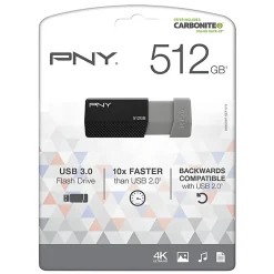 PNY USB 3.0 Flash Drive, 512GB, Black