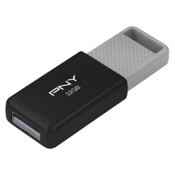 PNY USB 2.0 Flash Drive, 32GB, Black