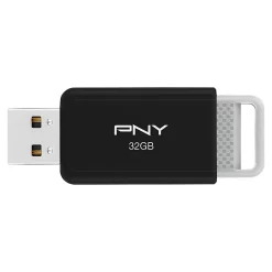 PNY USB 2.0 Flash Drive, 32GB, Black
