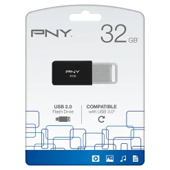 PNY USB 2.0 Flash Drive, 32GB, Black
