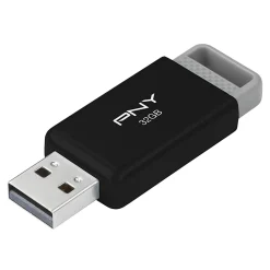 PNY USB 2.0 Flash Drive, 32GB, Black