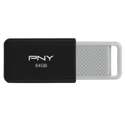 PNY USB 2.0 Flash Drive, 64GB, Black, Total Qty 1