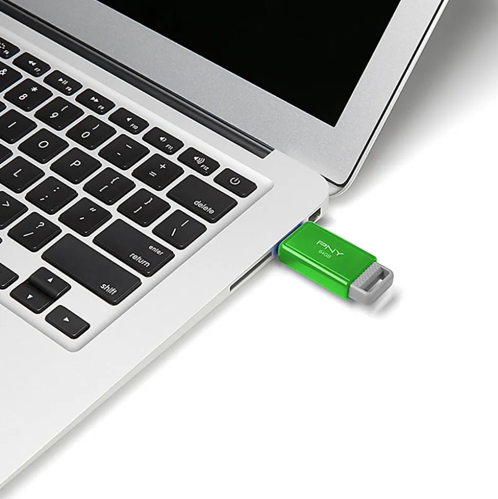 PNY USB 2.0 Flash Drives, 64GB, Pack Of 2 Flash Drives