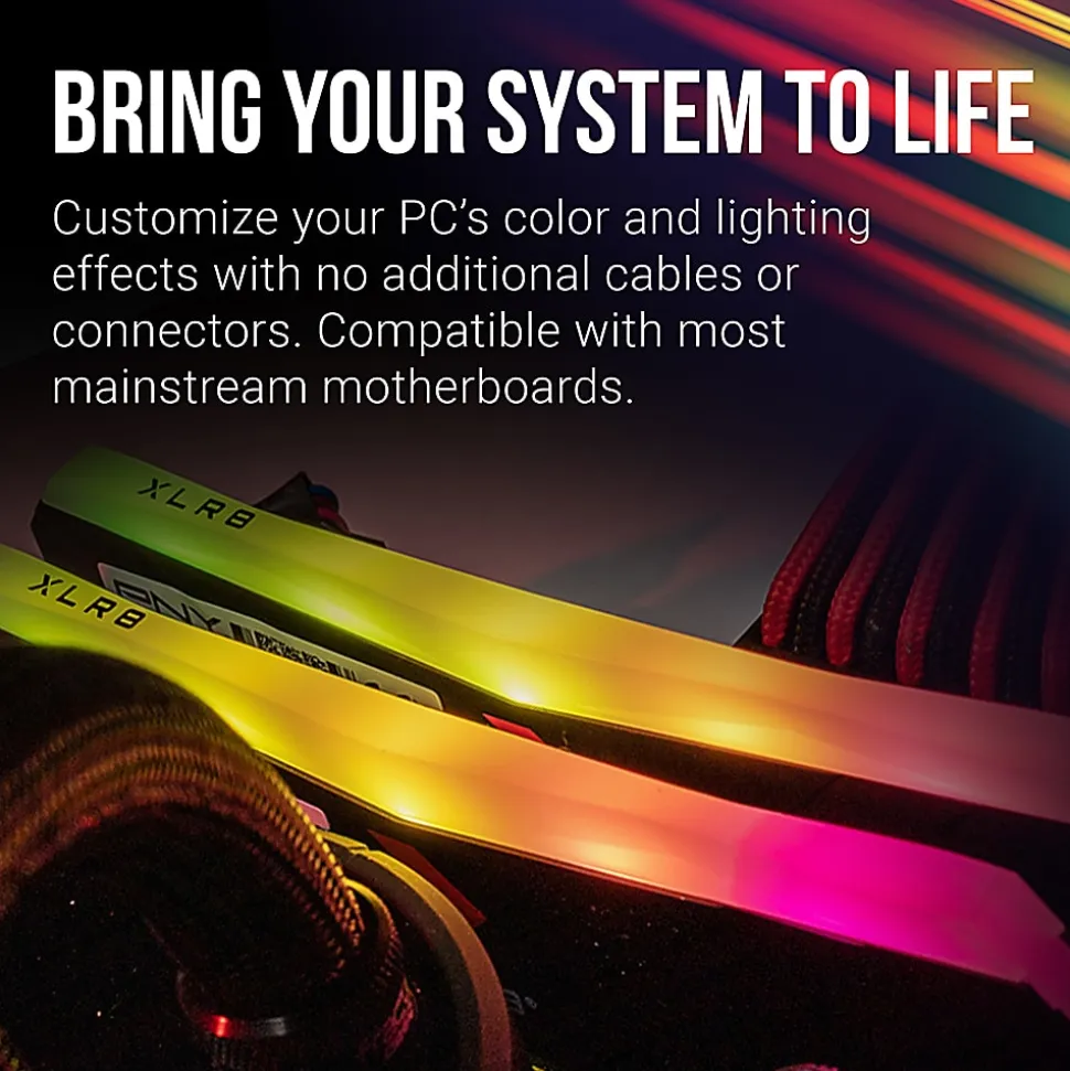PNY XLR8 Gaming EPIC-X RGB 32GB DDR4 3200MHz Desktop Memory Kit, MD32GK2D4320016XRG