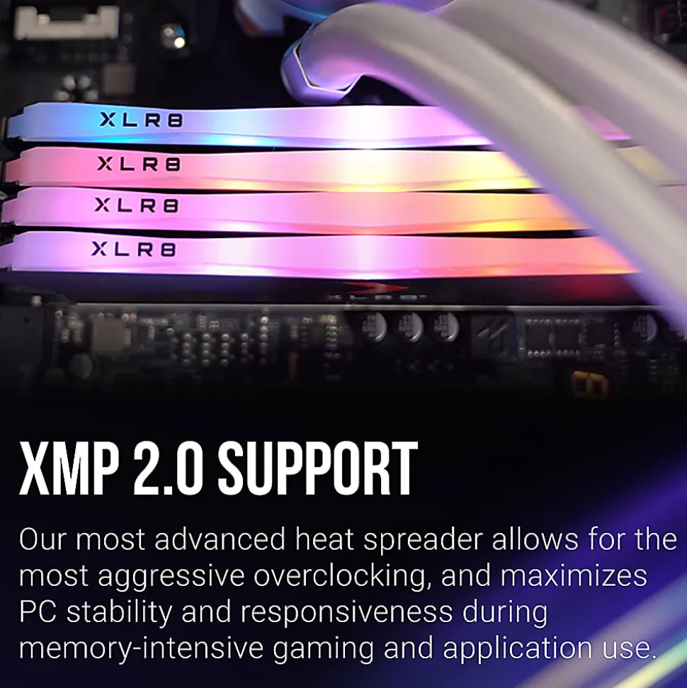 PNY XLR8 Gaming EPIC-X RGB 32GB DDR4 3200MHz Desktop Memory Kit, MD32GK2D4320016XRG