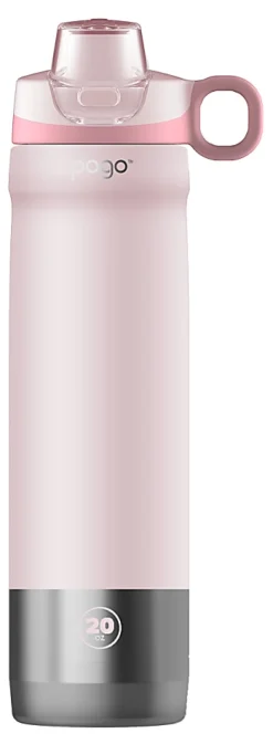 Pogo Insulated Stainless Steel Water Bottle, 20 Oz, Pink