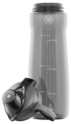 Pogo Tritan Chug Water Bottles, 32 Oz, Gray/Blue, Pack Of 2 Bottles