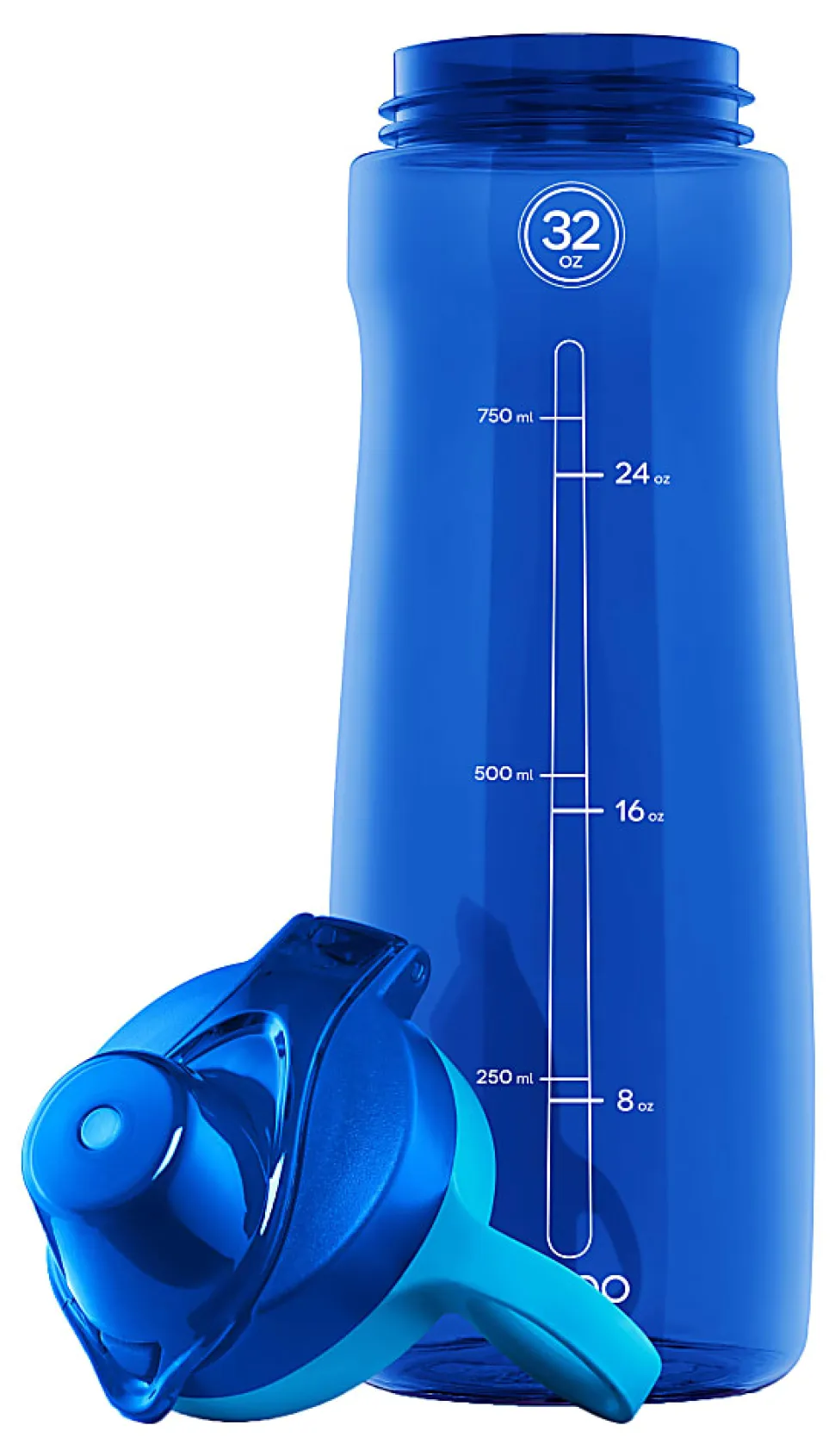 Pogo Tritan Chug Water Bottles, 32 Oz, Gray/Blue, Pack Of 2 Bottles
