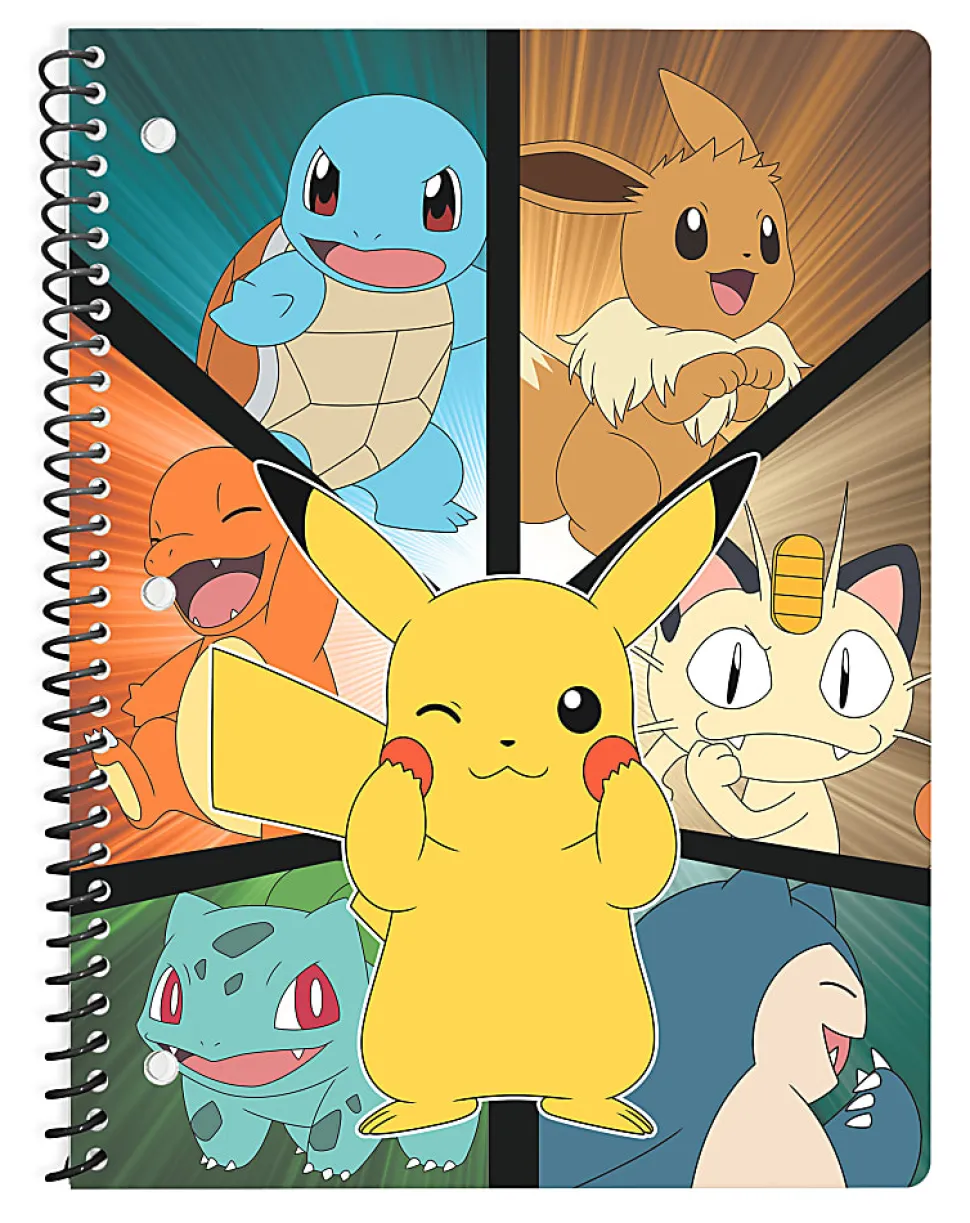 Pokemon Single Subject Wide Ruled Notebook, 70 Sheets