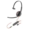 Poly Blackwire C3215 Monaural Headset + Carry Case (Bulk Qty.50) - Mono - Mini-phone (3.5mm), USB Type C - 80S05A6