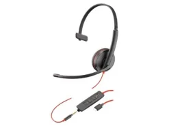 Poly Blackwire C3215 Monaural Headset + Carry Case (Bulk Qty.50) - Mono - Mini-phone (3.5mm), USB Type C - 80S05A6