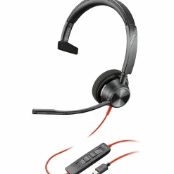 Poly Blackwire 3310 Monaural Microsoft Teams Certified USB-C Headset +USB-C/A Adapter - Mono - USB Type C, Min - 8X216AA