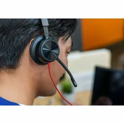Poly Blackwire 8225 Stereo Microsoft Teams Certified USB-C Headset + USB-C/A Adapter - Stereo - USB Type C - 8X225AA