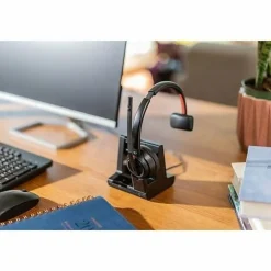 Poly Savi 8200 Office 8210 Headset - Mono - Wireless - Bluetooth/DECT 6.0 - 449.5 ft - 32 Ohm - 20 Hz - 85T30AAABA
