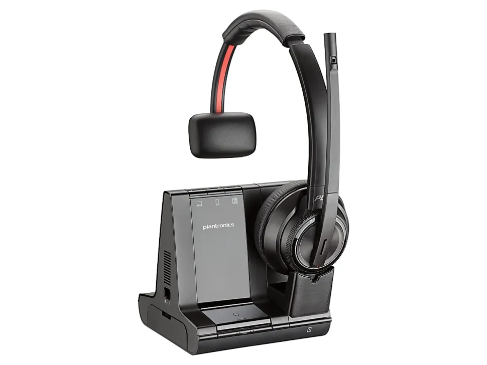 Poly Savi 8200 Series W8210-M - Microsoft - headset - on-ear - DECT 6.0/Bluetooth - wireless - active noise canceling - Certified - 7S447AAABA
