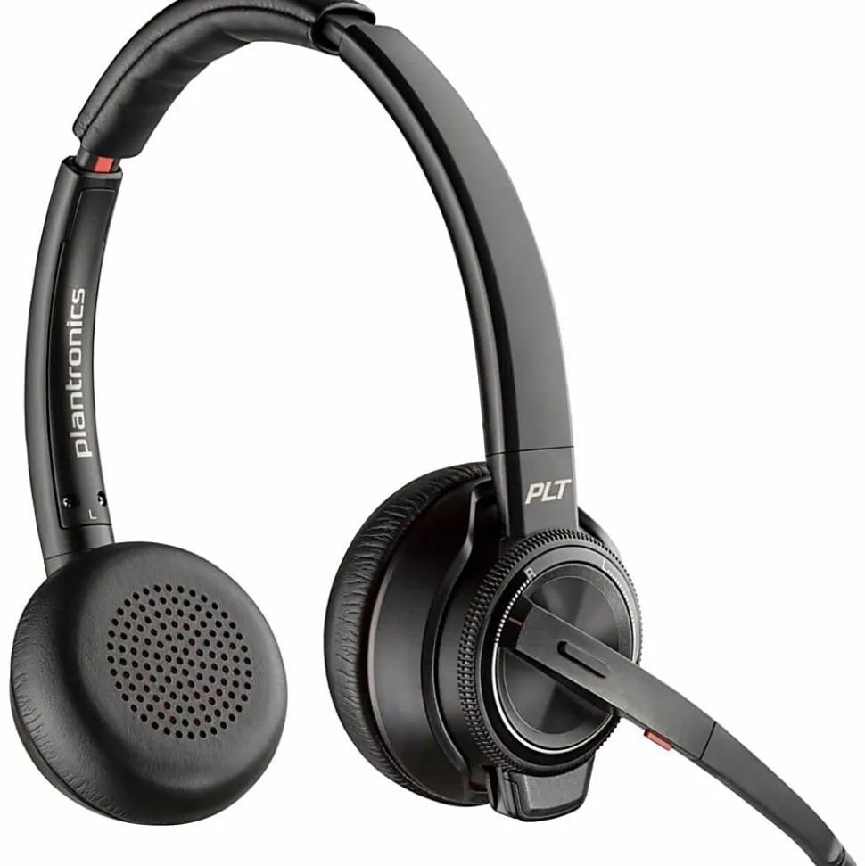 Poly Savi 8220 UC Microsoft Teams Certified DECT 1920-1930 MHz USB-A Headset - Stereo - Wireless - Bluetooth/DECT - 77Y82AAABA