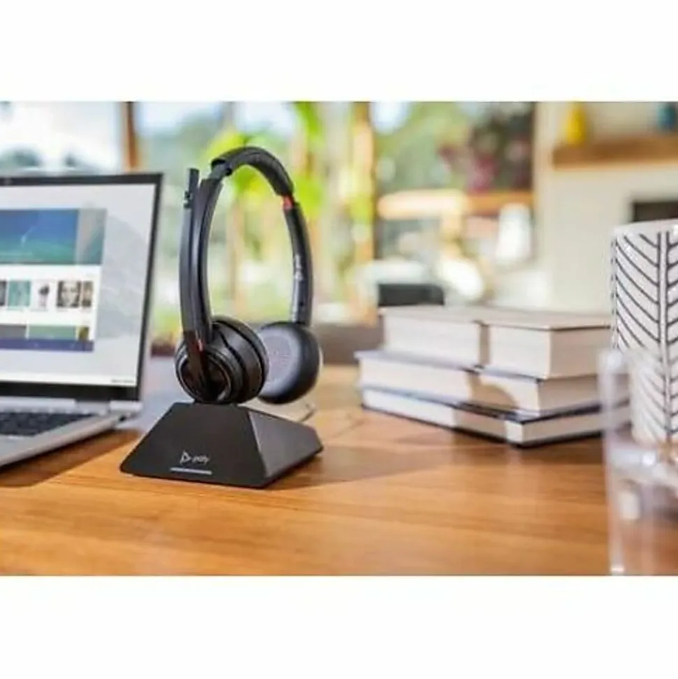 Poly Savi 8220 UC Microsoft Teams Certified DECT 1920-1930 MHz USB-A Headset - Stereo - Wireless - Bluetooth/DECT - 77Y82AAABA
