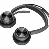 Poly Voyager Focus 2, Headset, on-ear, Bluetooth, wireless, active noise canceling, USB-C via Bluetooth adapter, black, Zoom Certified, 9T9J3AAAC3