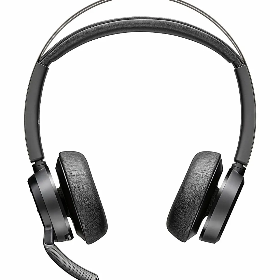Poly Voyager Focus 2, Headset, on-ear, Bluetooth, wireless, active noise canceling, USB-C via Bluetooth adapter, black, Zoom Certified, 9T9J3AAAC3