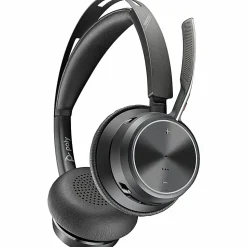Poly Voyager Focus 2, Headset, on-ear, Bluetooth, wireless, active noise canceling, USB-C via Bluetooth adapter, black, Zoom Certified, 9T9J3AAAC3
