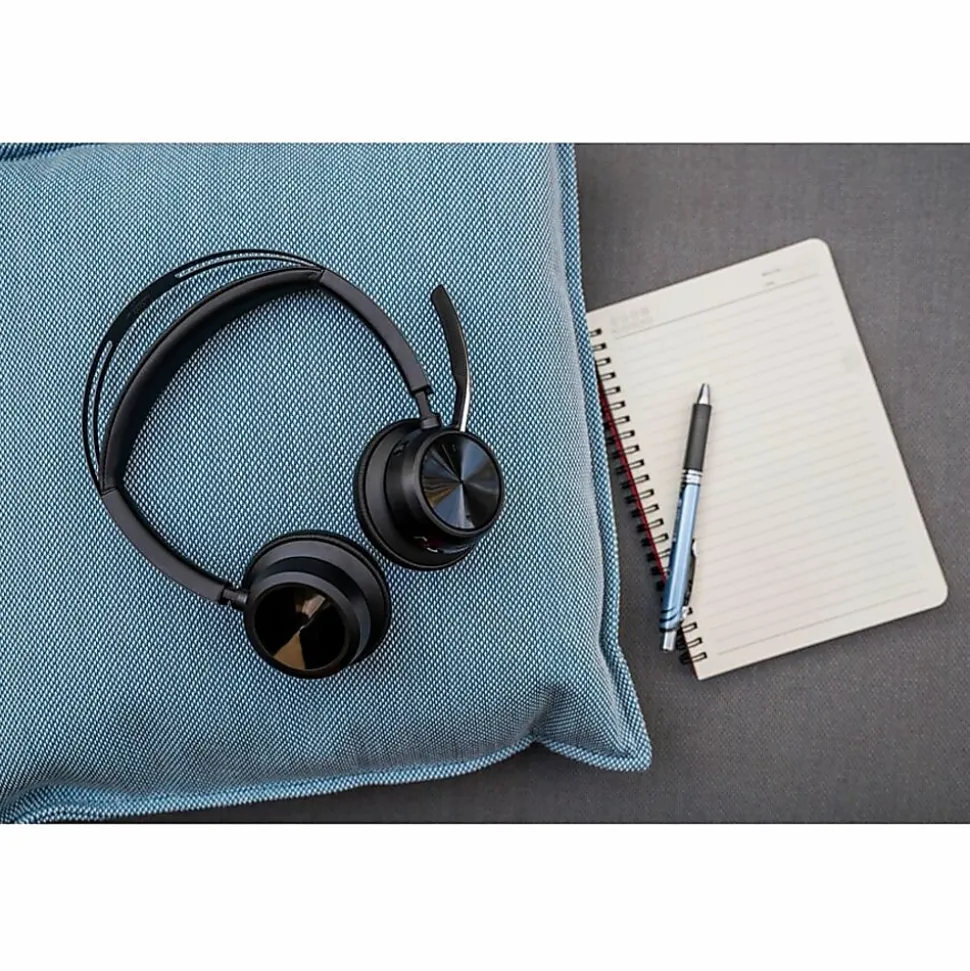 Poly Voyager Focus 2, Headset, on-ear, Bluetooth, wireless, active noise canceling, USB-C via Bluetooth adapter, black, Zoom Certified, 9T9J3AAAC3