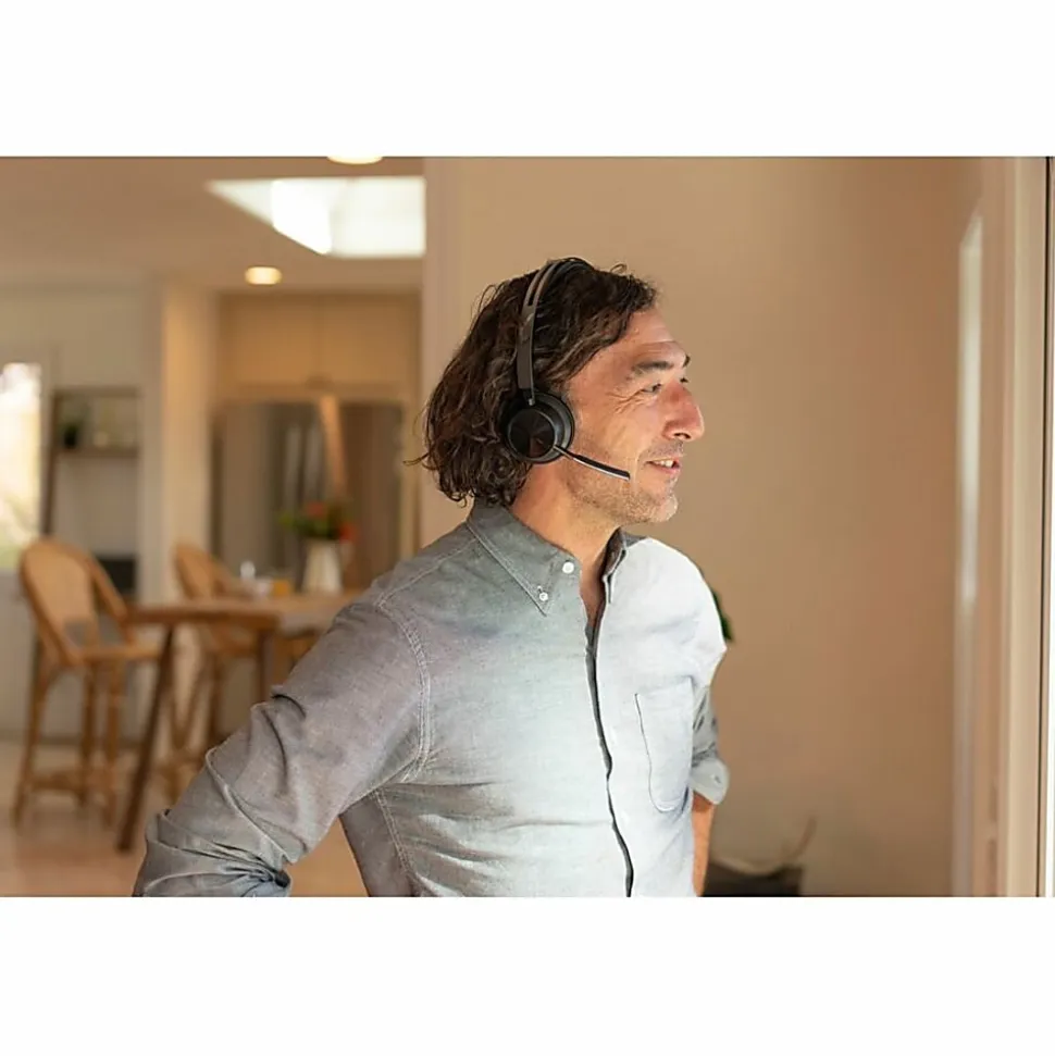 Poly Voyager Focus 2, Headset, on-ear, Bluetooth, wireless, active noise canceling, USB-C via Bluetooth adapter, black, Zoom Certified, 9T9J3AAAC3