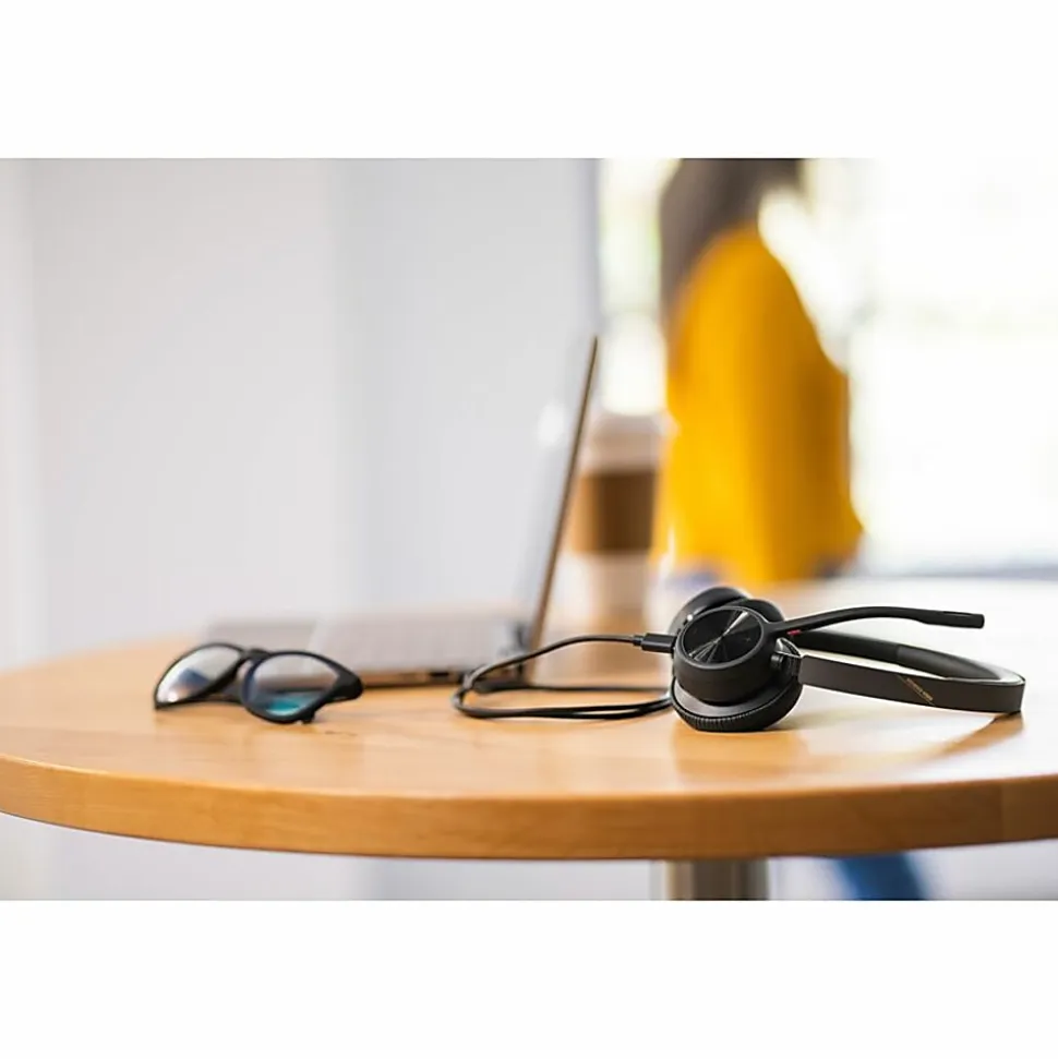 Poly Voyager 4320 Microsoft Teams Certified USB-C Headset +BT700 dongle - Siri, Google Assistant - Stereo - 77Z30AA