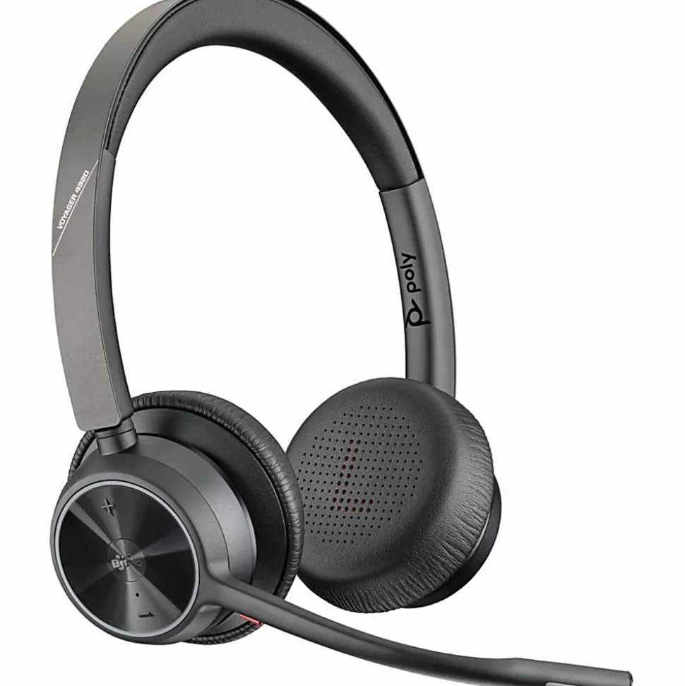 Poly Voyager 4320 Microsoft Teams Certified USB-C Headset +BT700 dongle - Siri, Google Assistant - Stereo - 77Z30AA