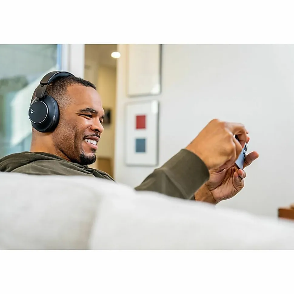 Poly Voyager Surround 80 UC Headset - Stereo - Wireless - Bluetooth - 98 ft - 20 Hz to 16 kHz - Ove - 8G7T9AA