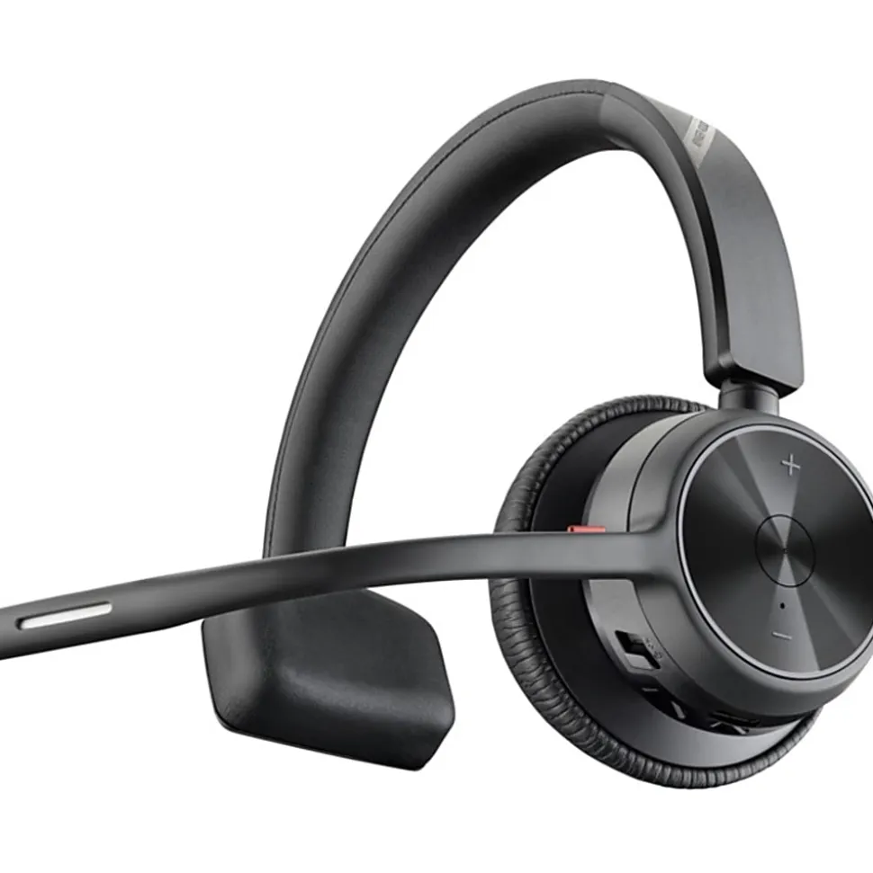 Poly Voyager 4300 UC 4310 Headset - Mono - USB Type A - Wireless - Bluetooth - 164 ft - 20 Hz - 20 kHz - 77Y92AA