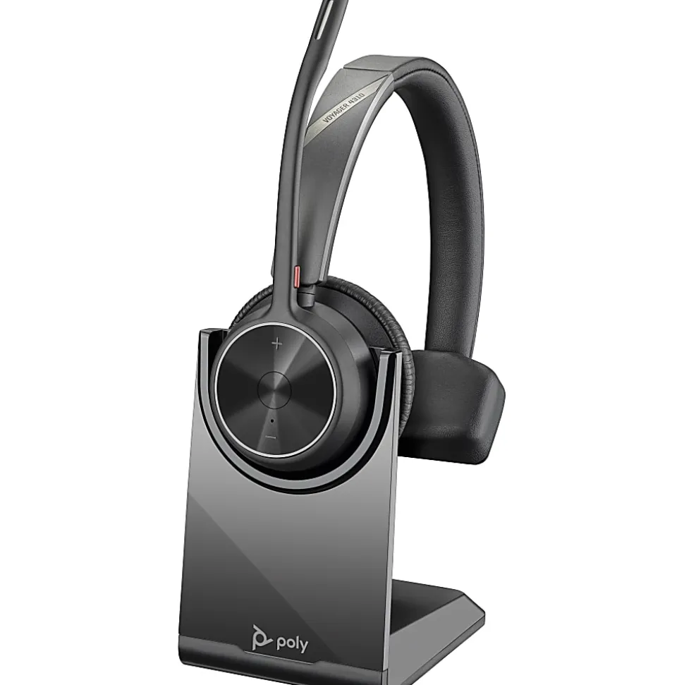 Poly Voyager 4300 UC 4310 Headset - Mono - USB Type A - Wireless - Bluetooth - 164 ft - 20 Hz - 20 kHz - 77Y92AA