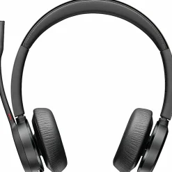 Poly Voyager 4320 UC Stereo USB-A Headset + BT700 USB-A Adapter + Charging Stand - Siri, Google Assistant - 77Y99AA