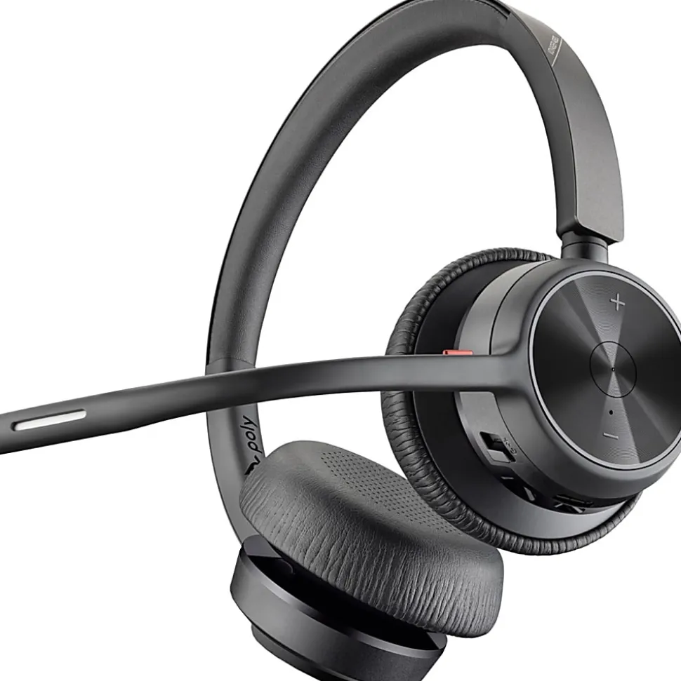 Poly Voyager 4320 USB-A Headset - Siri, Google Assistant - Stereo, Mono - USB Type A, USB Type C - Wireless - 76U49AA