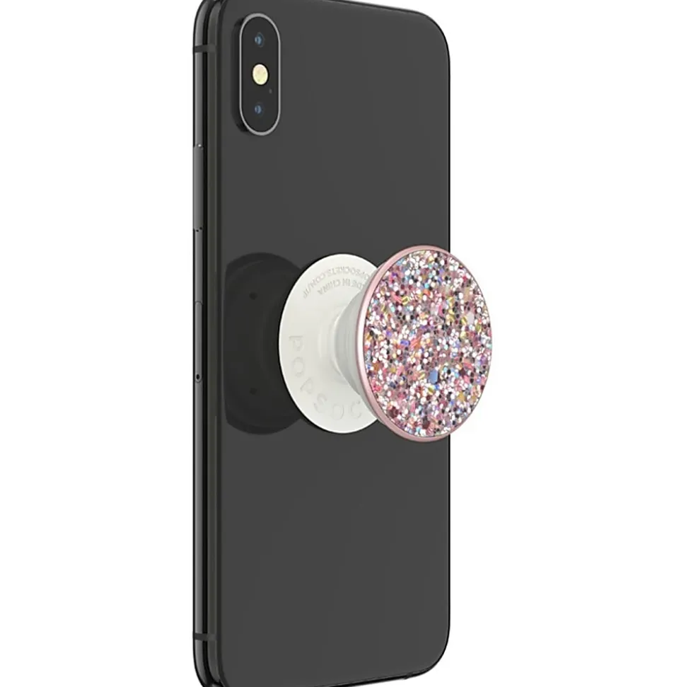 PopSocket PopGrip, 1-9/16", Sparkle Rosebud Pink