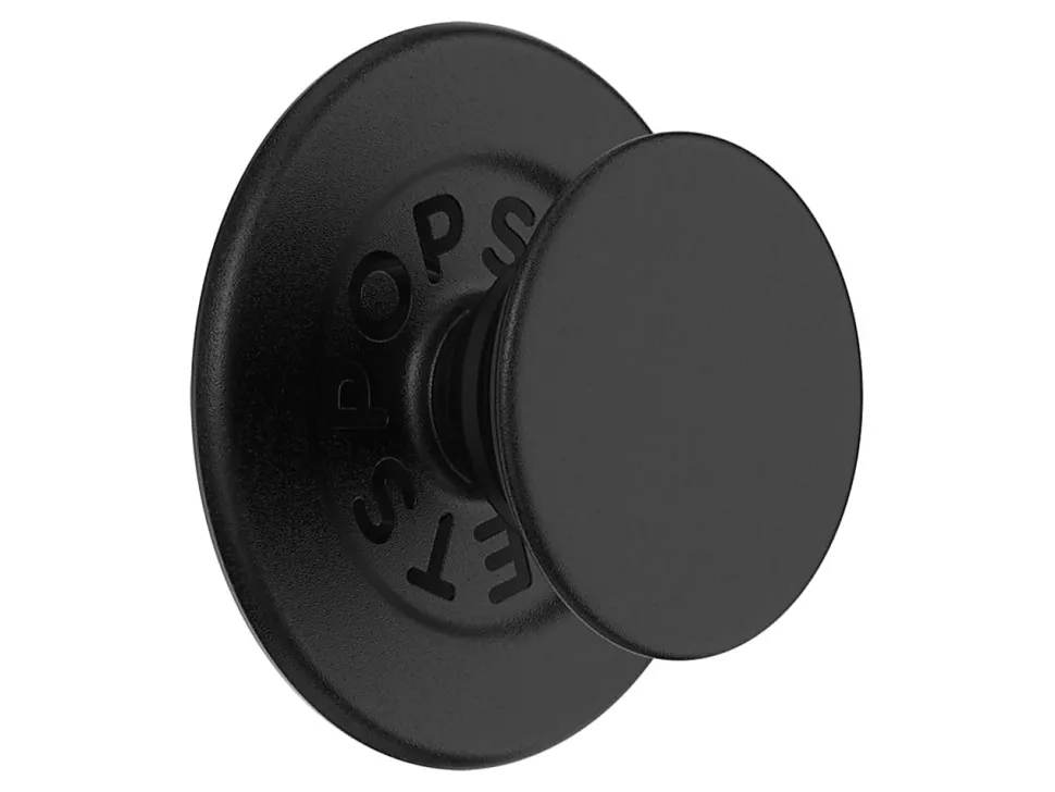 PopSockets PopGrip - Finger grip/kickstand for cellular phone - MagSafe, round - black