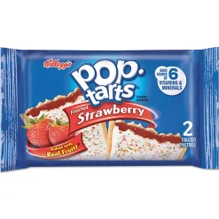 Pop-Tarts Toaster Pastries, Frosted Strawberry, 3.67 Oz, Box Of 72 Pastries