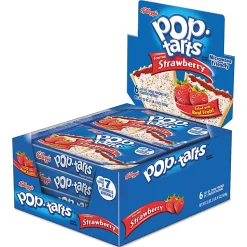 Pop-Tarts Toaster Pastries, Frosted Strawberry, 3.67 Oz, Box Of 72 Pastries