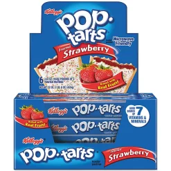 Pop-Tarts Toaster Pastries, Frosted Strawberry, 3.67 Oz, Box Of 72 Pastries