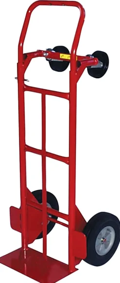 2-Position Convertible Hand Truck, 800 lb Load Cap, 8 in x 14 in Toe Plate, Flow Back Handle, Solid Puncture Proof Wheels