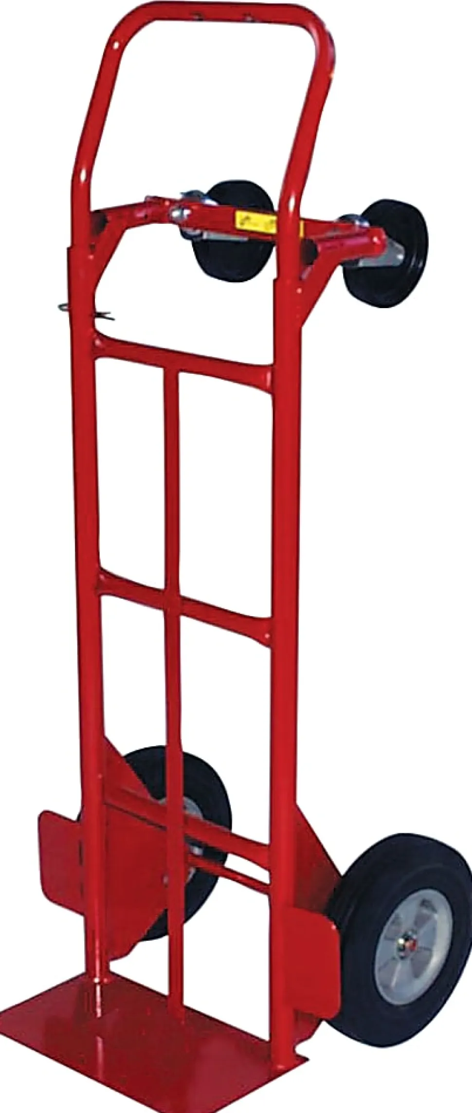 2-Position Convertible Hand Truck, 800 lb Load Cap, 8 in x 14 in Toe Plate, Flow Back Handle, Solid Puncture Proof Wheels