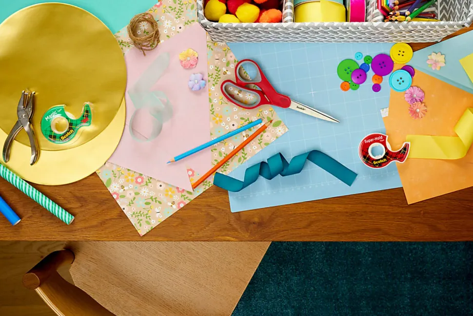 Post-it® and Scotch® Brand Essentials Pack, Super Sticky Notes, Super Hold Tape, Magic Tape, Flags, and Scissors, School Supplies and Office Products
