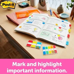 Post-it® Assorted 1/2" Portable Flags - Assorted - Self-stick - 189 / Pack