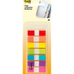 Post-it® Assorted 1/2" Portable Flags - Assorted - Self-stick - 189 / Pack