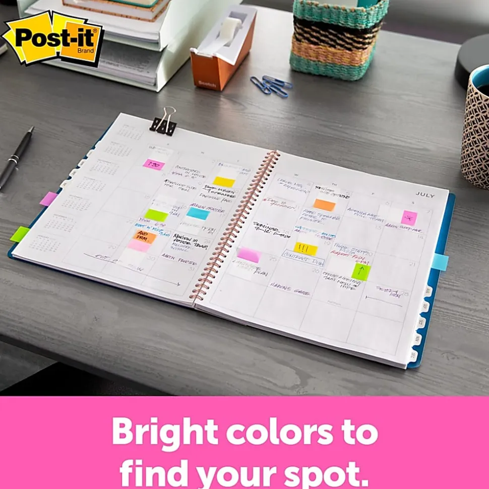 Post-it® Assorted 1/2" Portable Flags - Assorted - Self-stick - 189 / Pack