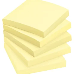 Post-it® Canary Yellow Original Note Pads - Removable - 100 Sheets - 24 / Bundle