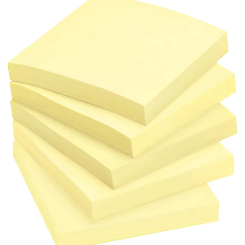 Post-it® Canary Yellow Original Note Pads - Removable - 100 Sheets - 24 / Bundle