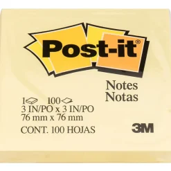 Post-it® Canary Yellow Original Note Pads - Removable - 100 Sheets - 24 / Bundle