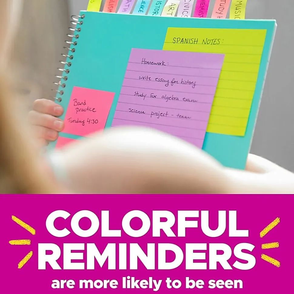 Post-it® Cape Town Color Collection Value Pack, 1 1/2" x 2", Assorted Colors, 100 Sheets Per Pad, Pack Of 24 Pads