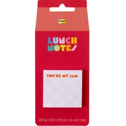 Post-it® Cute Sticky Notes, 1 Pad, 100 Sheets/Pad, Pink Plaid Notes with 'You’re my Jam' Header, Back to School Supplies